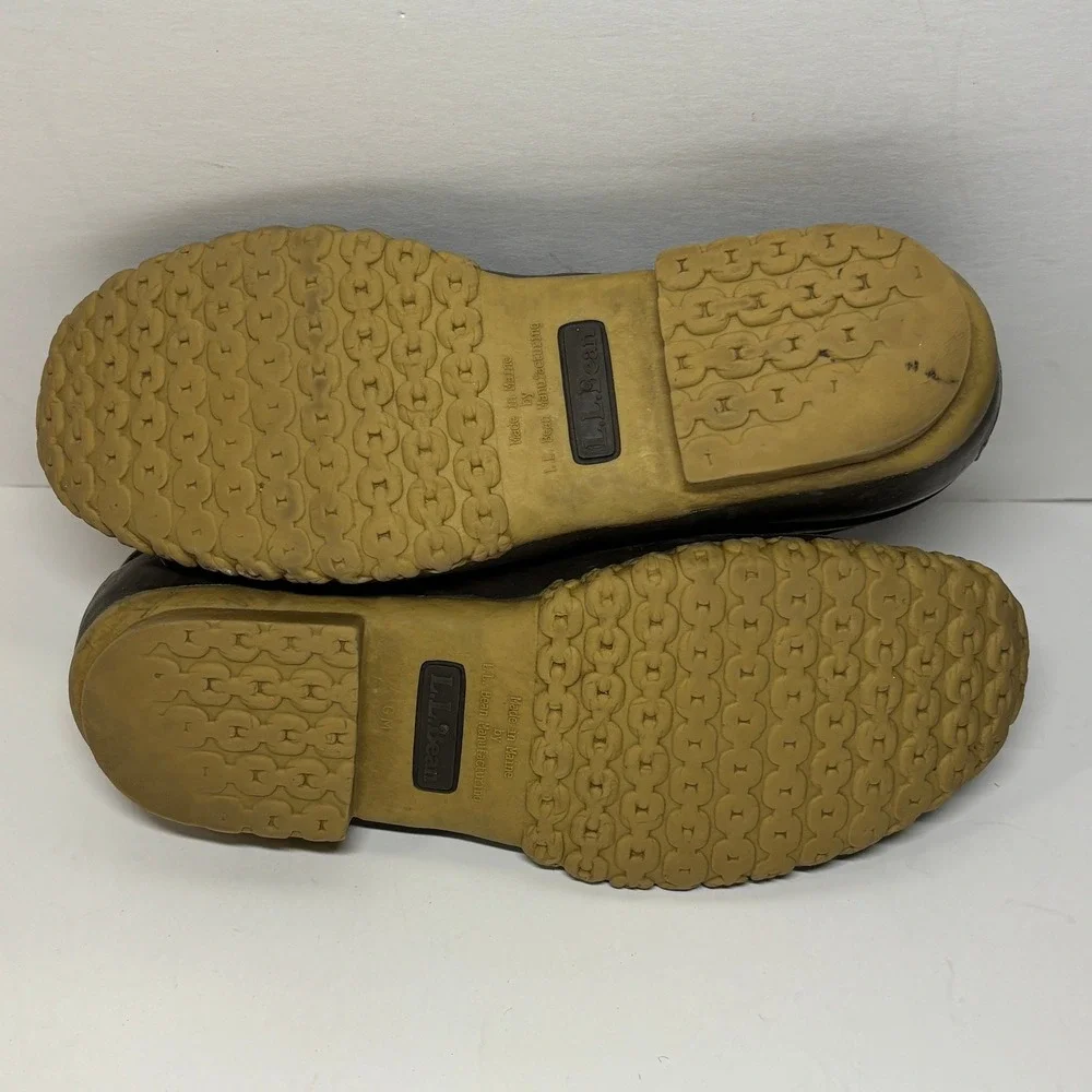 LL Bean Gum Shoes‎ Men 9 Brown Shearling Lined Duck Boots Maine Made